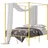 Vevor Himmelbett Full Size Kopfteil Gold