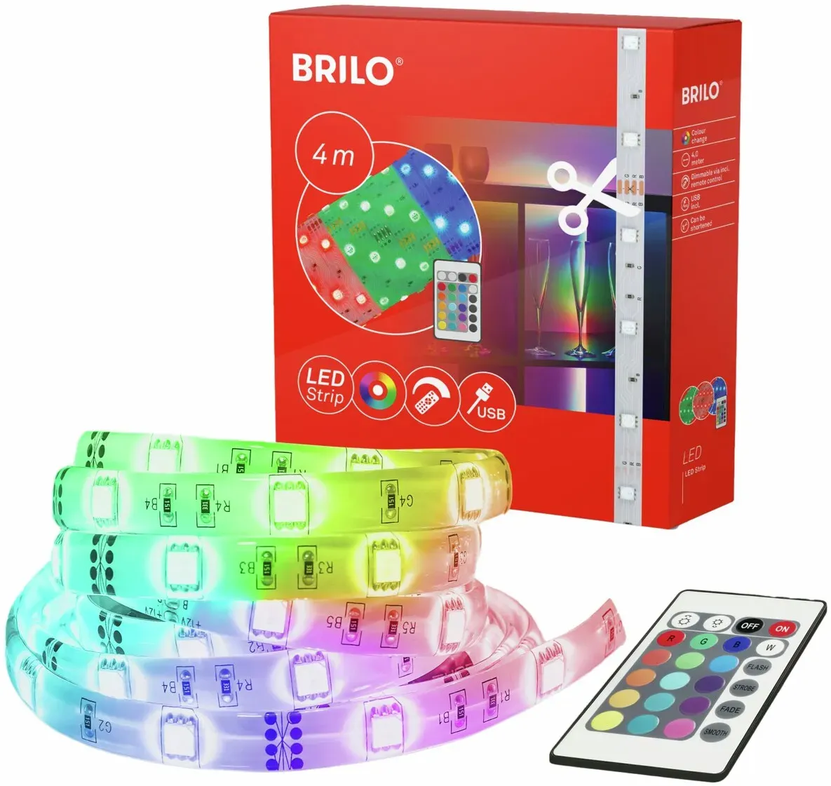Briloner USB RGB-LED Flexband 4m Indoor - L ca. 400.00