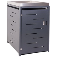 MCW Mülltonnenbox MCW-H40, Abschließbar, Für Mülltonnen mit 80 bis 240 Liter Fassungsvermögen, erweiterbar grau