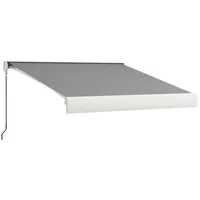 Outsunny Gelenkarmmarkise 3 m 295 x 150 cm hellgrau