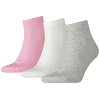 Puma 3er Pack Quarter Füßlinge Rosa 35-38