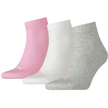 Puma 3er Pack Quarter Füßlinge Rosa 35-38