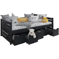 TICAA Sofabett Naomi 90 x 200 cm grau