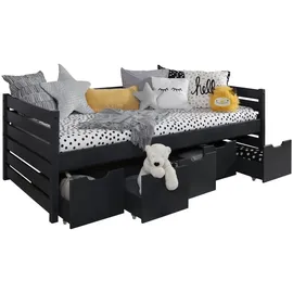 TICAA Sofabett Naomi 90 x 200 cm grau