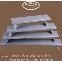 Weigla - Schwibbogenbank aus dem Erzgebirge I Grau (L/H/T):70,0cmx11,0cmx7,5cm NEU Blumenbank Unterstellbank