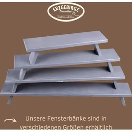 Weigla - Schwibbogenbank aus dem Erzgebirge I Grau (L/H/T):70,0cmx11,0cmx7,5cm NEU Blumenbank Unterstellbank