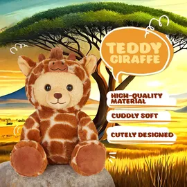 brubies Teddy Giraffe 25 cm Braun/Beige/Hellbraun