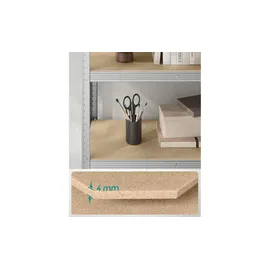 Songmics Lagerregal Metall 100 cm x 200 cm Silber