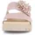 Gabor Pantolette GABOR, Damen, Gr. 41, rosé, Veloursleder, unifarben, Schuhe Pantolette, Plateau, Sommerschuh, Schlupfschuh mit Bast-Zierblüte