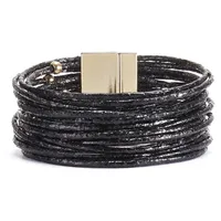 LASCANA Wickelarmband Set Damen schwarz-bronze Gr.
