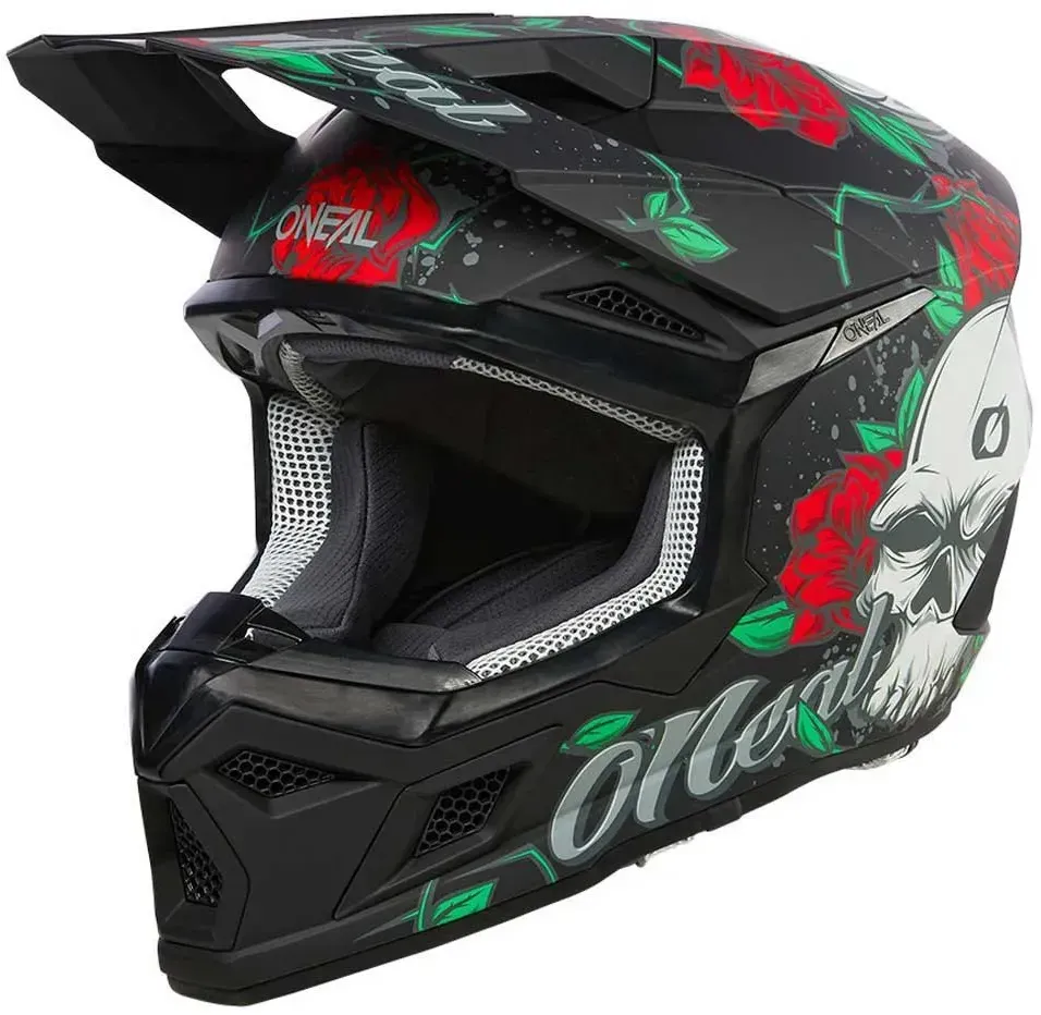 Oneal 3srs Melancia Offroad-helm Junior - Black / Multicolor - XL