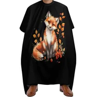 Friseurumhang Fuchs Mit Herbstbeeren Barber Cape Antistatisch Frisierumhang Geeignet Haarschneideumhang Für Erwachsene Haushalt Haarschnitt 140x168cm