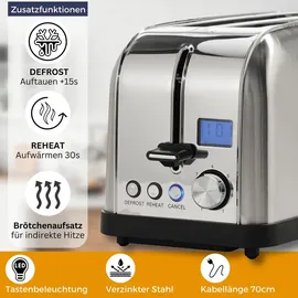 sommertal Toaster ST1500 XXL Silber