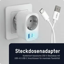 Ansmann HS220 USB C & USB A Ladegerät zum Schnellladen