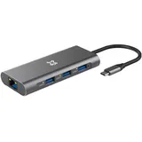 XtremeMac XWH-HUB8-13 Schnittstellen-Hub USB Typ-C 40000 Mbit/s Grau