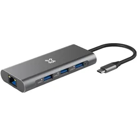 XtremeMac XWH-HUB8-13 Schnittstellen-Hub USB Typ-C 40000 Mbit/s Grau
