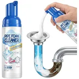 Foam Pipe Cleaner, 2026 Neu Rohrreiniger Abflussreiniger WC Reiniger, Toilettenreiniger Extrem Stark Rohrreinigungsmittel WC Schaumreiniger für Küche und Bad Toiletten (1)