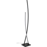 EGLO LED Stehlampe Alboraya, minimalistische Eck Standleuchte, Wohnzimmerlampe aus Metall in Schwarz und Kunststoff in Weiß, Lampe Wohnzimmer warmweiß, H 113,50 cm