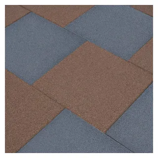 vidaXL Fallschutzmatten 12 Stk. Gummi 50x50x3 cm Grau