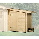 Weka Gerätehaus-Anbau  (Außenbreite inkl. Dachüberstand: 180 cm, Außentiefe inkl. Dachüberstand: 274 cm, Holz, Natur)