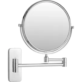 Tectake tectake® Kosmetikspiegel, 5-fach Vergrößerung Silber