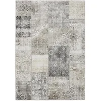 benuta Vintage-Teppich, Grau, Kunststoff, Vintage, Rechteckig, 140x200 cm, Oeko-Tex® Standard 100, in verschiedenen Größen erhältlich, rutschfeste Unterfläche, waschbar, Teppiche & Böden, Teppiche, Vintage-Teppiche