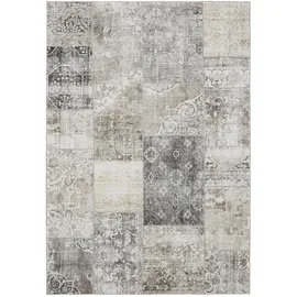 benuta Basic Waschbarer Teppich George - Grau 140x200 cm - Kunstfaser - Rechteckig & im Style: Vintage, Ethno-Style, Shabby Chic - Pflegeleicht für Wohnzimmer Schlafzimmer