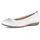 Gabor Ballerina weiß Leder Schleife 04.164.21 für Damen, weiß, Größe 40 EU / 6,5 UK