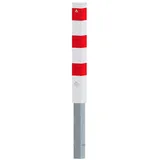 Schake Absperrpfosten 100 x 100 mm Weiß/Rot