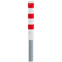 Schake Absperrpfosten 100 x 100 mm Weiß/Rot
