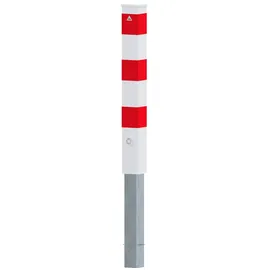 Schake Absperrpfosten 100 x 100 mm Weiß/Rot