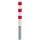 Schake Absperrpfosten 100 x 100 mm Weiß/Rot