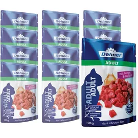 Dehner Premium Katzenfutter Nassfutter Adult Lamm 12 x 100 g