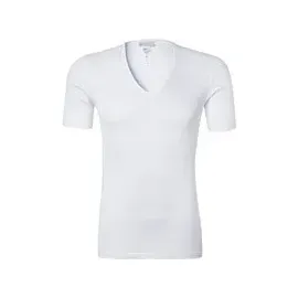 Hanro V-Shirt 1/2 Arm Cotton Pure Unterhemd, V-Ausschnitt, Kurzarm, für Herren, weiß XL