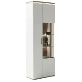 Uno Kombi-Vitrine Parez 75 x 38 x 208 cm Weiß