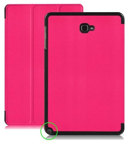 Ultra Slim Flip Cover Case geeignet for Samsung Galaxy 2016 Tab A6 10.1 mit S Pen Tablet Case SM-P580 P585 Smart Shell Skin (Color : Rose red)