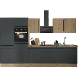 kochstation Küchenzeile Florida 330 cm schwarz
