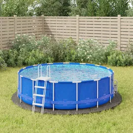 vidaXL Pool Bodentuch Hellgrau Ø366 cm