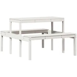 vidaXL Picknicktisch 110x134x75 cm Massivholz Kiefer