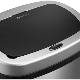 Juskys Automatik Mülleimer 70 l Silber