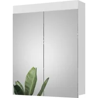 Vicco Spiegelschrank Luna Weiß Skandi 60x77 cm Badezimmer Schrank