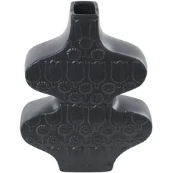 Blumenvase Abstrakt ARGOS handgefertigt Porzellan 25 cm Schwarz