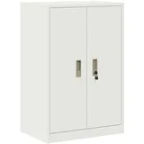 vidaXL Aufbewahrungsschrank Weiß 60 x 40 x 90 cm Stahl