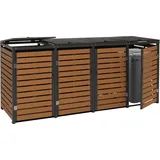 MCW Mülltonnenverkleidung MCW-K14 264 x 119 x 84 cm braun