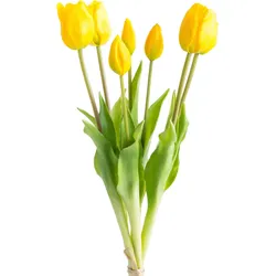 Kunstblume BOTANIC-HAUS "Tulpenbündel", gelb, B:20cm H:47cm T:20cm Ø:20cm, Kunststoff, Kunstpflanzen