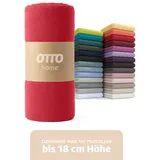 OTTO home Spannbettlaken Physalis Jersey 160 x 200 cm rot