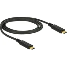 DeLock USB 3.1 Gen 2 10 Gbps) Kabel USB-C® Stecker, USB-C® Stecker 1.00m Schwarz 85531