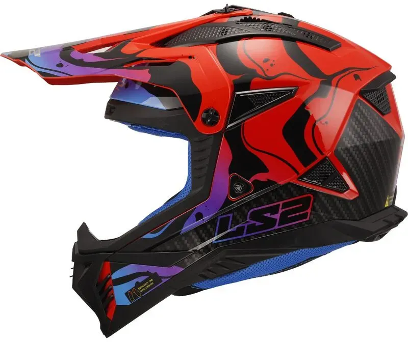Ls2 Mx708 Fast Ii Wash Schwarz/Rot 3XL