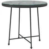 vidaXL Gartentisch Ø 80 x 10 cm Schwarz