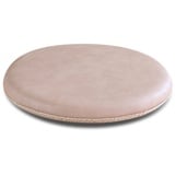 ZIBENE Sitzkissen Rund 40cm, Stuhlkissen 40x40 Memory Foam, Sitzkissen Stuhl Rund Antirutsch Stuhlauflagen EsszimmerstüHle Waschbar Leder Bezug mit ReißVerschluss HitzebestäNdig für Den Sommer Beige